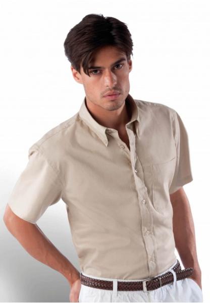 Chemise homme manches courtes - 100 % coton mris