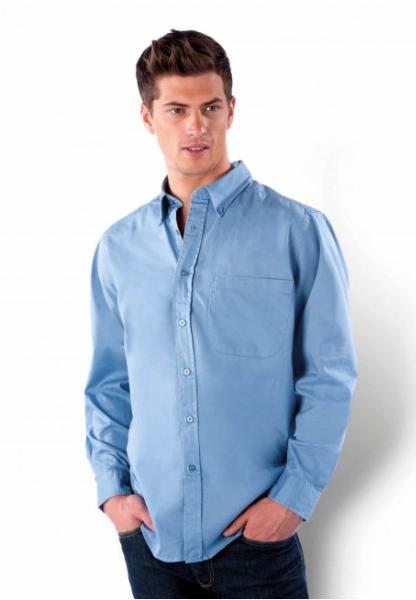 Chemise homme manches longues - 100 % coton mris