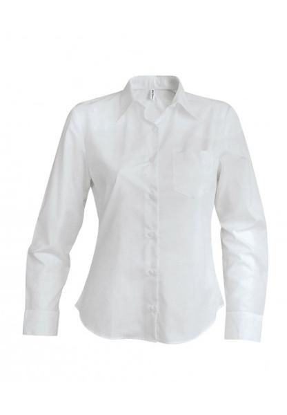 Chemise femme manches longues - 100% coton popeline