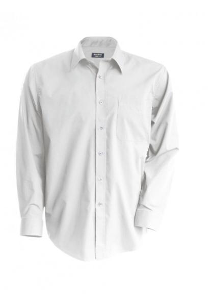 Chemise homme manches longues - 100% coton popeline