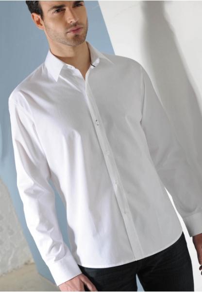 Chemise homme - Coton popeline et lasthanne