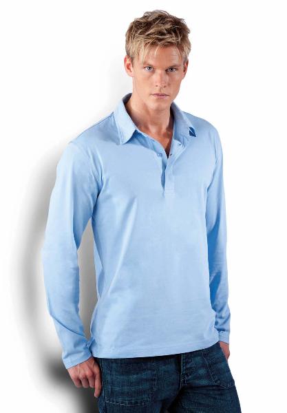 Polo jersey manches longues - 100% coton