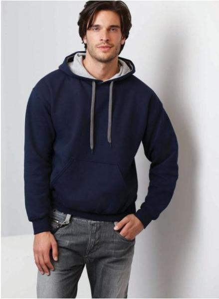 Sweat shirt  capuche bicolore homme personnalisable