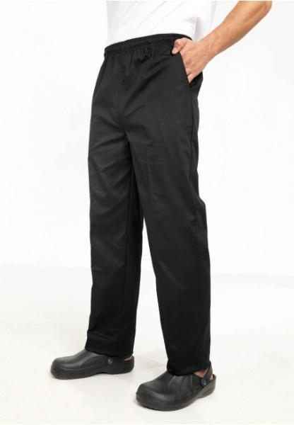 Pantalon professionnel de cuisine unisexe noir personnalisable