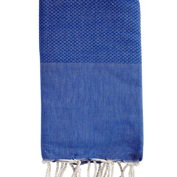 Fouta Nid d'abeille coton franges personnalise 1x2m