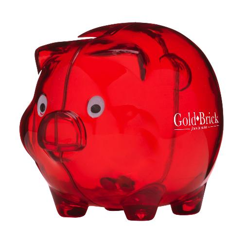 Tirelire cochon colore publicitaire