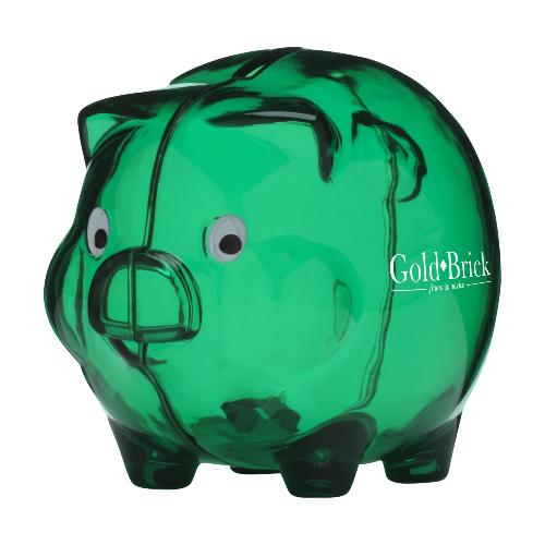 Tirelire cochon colore publicitaire