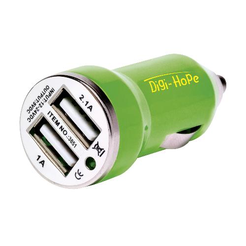 Dual USB CarCharger chargeur de voiture publicitaire